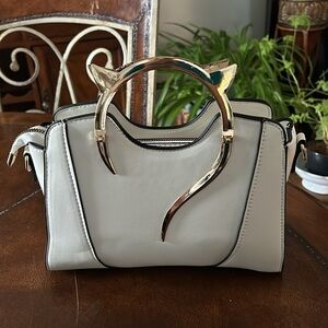 BLACKNANA Women PU Leather Shoulder Crossbody Bag with Cute Ear Top Handle